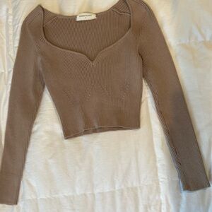 Goodnight Macaroon Tan Crop Top. Size M
